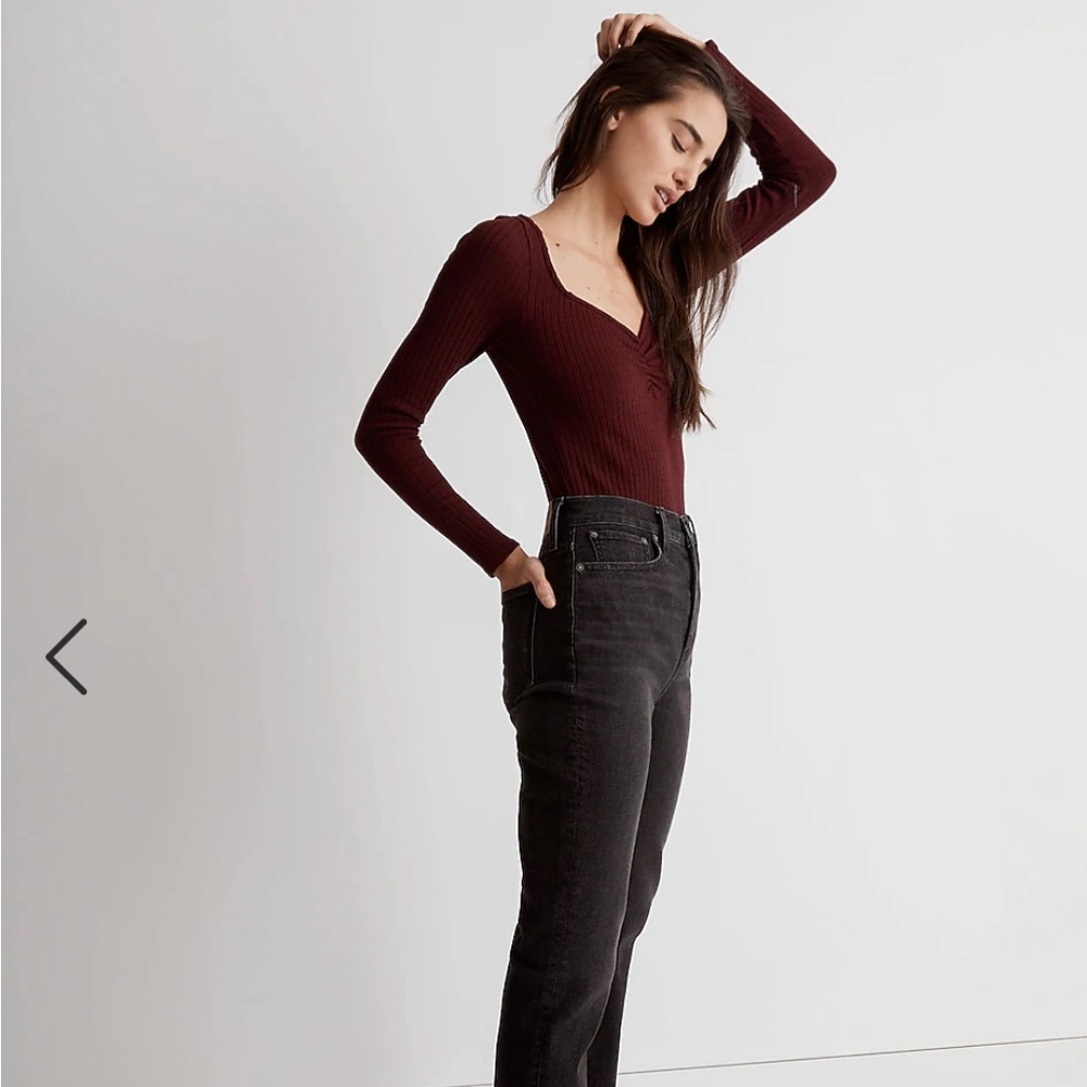 Madewell Ribbed Sweetheart Top- new!!